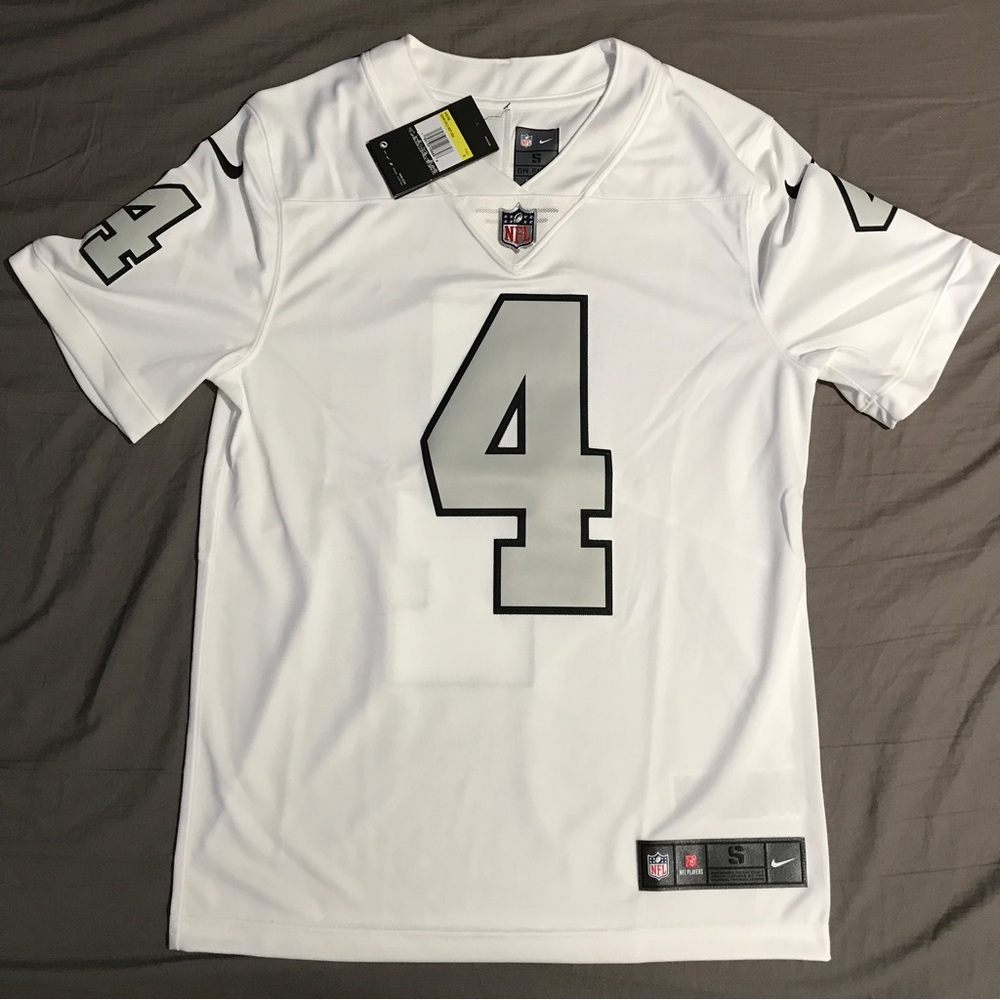 Nike Men's Las Vegas Raiders Carr #4 White Game Jersey.  L or XL